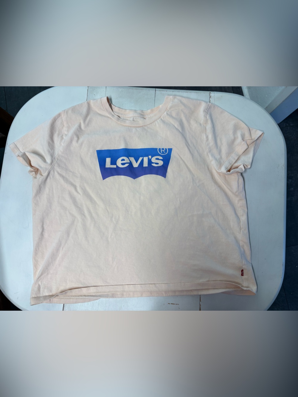 Levi's Soft Peach Logo Tee with Subtle White Print